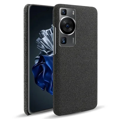 Für Huawei P60 / P60 Pro Einfarbige Handyhülle Harte PC + Tuchstoßfeste rutschfeste Abdeckung - Schwarz