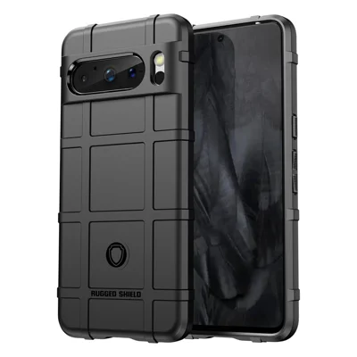 For Google Pixel 8 Pro Soft TPU Phone Case Square Grid Texture Phone Cover - Black