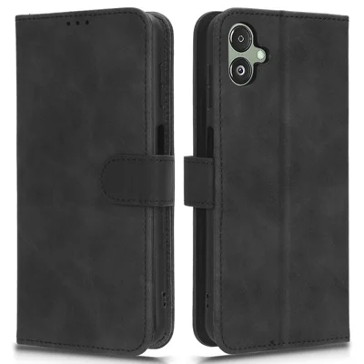 Étui portefeuille en cuir PU avec fonction de support mains-libres pour Samsung Galaxy F14 5G - Noir