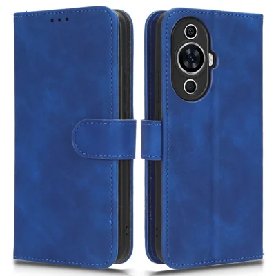 For Huawei nova 11 / nova 12s 4G / nova 12 Lite 4G PU Leather Wallet Anti-drop Shell Skin-touch Flip Stand Phone Case - Blue