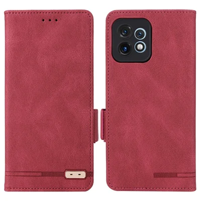 For Motorola Moto X40 5G / Edge 40 Pro 5G PU Leather Wallet Case Hardware Decor Stand Phone Cover - Rose