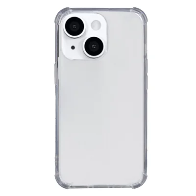 For iPhone 14 Crystal Clear Cover Reinforced Corner Shockproof Flexible TPU Phone Case