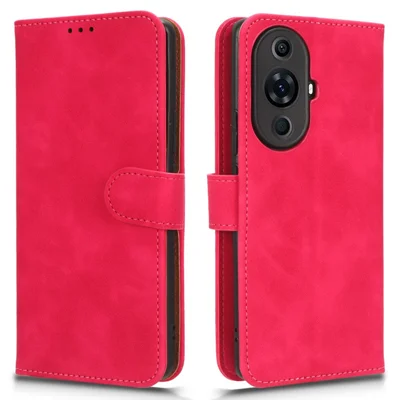 For Huawei nova 11 Pro / nova 11 Ultra Skin-touch PU Leather Phone Cover Wallet Stand Cell Phone Case - Rose