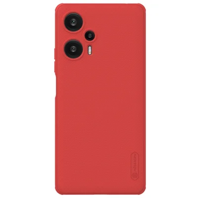 NILLKIN Super Frosted Shield Pro dla Xiaomi Redmi Note 12 Turbo / Poco F5 5G Etui PC+TPU Matowe Antypoślizgowe - Czerwony