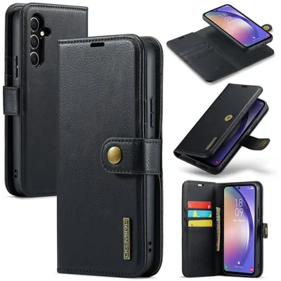 DG.MING для Samsung Galaxy A54 5G Чехол-кошелёк с раздельной кожей, стойкой, магнитным съёмным защитным чехлом - чёрный
