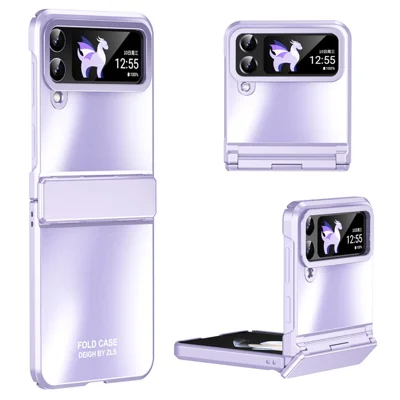 Per Samsung Galaxy Z Flip3 5G Custodia per telefono in PC con placcatura opaca - Viola