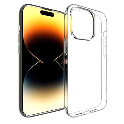 Чехол для телефона iPhone 15 Pro из TPU без водяных знаков, устойчивый к падениям, глянцевый корпус