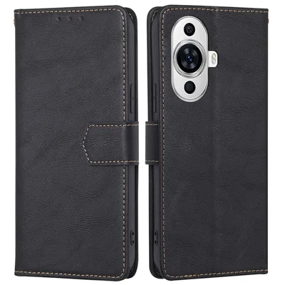 For Huawei nova 11 / nova 12s 4G / nova 12 Lite 4G PU Leather Flip Phone Case RFID Blocking Stand Wallet Folio Cover - Black