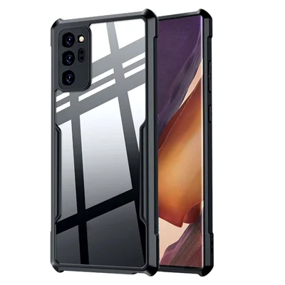 XUNDD Für Samsung Galaxy Note20 Ultra 5G / Note20 Ultra Handyhülle Acryl+TPU Schlanke Handyhülle - Schwarz Transparent