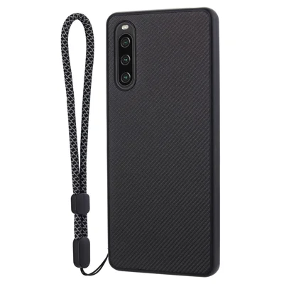 VILI TC Series Phone Case for Sony Xperia 10 IV 5G Textured PU Leather Coated TPU Protective Cover