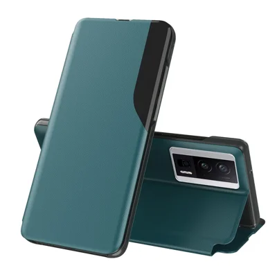 For Xiaomi Poco F5 Pro 5G / Redmi K60 Pro 5G / K60 5G Phone Case Folio Flip PU Leather Stand Cover - Green
