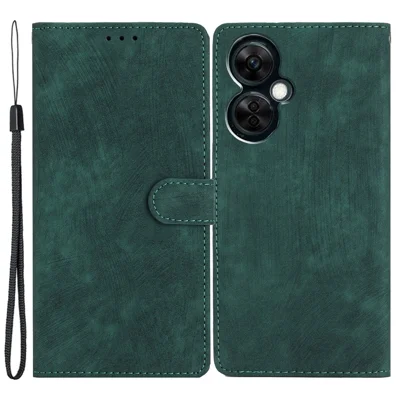 Skin-touch Leather Case for OnePlus Nord CE 3 Lite 5G / Nord N30 5G , Wallet Stand Protective Phone Cover - Green