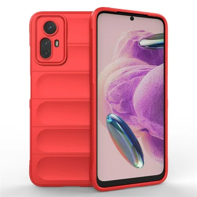 For Xiaomi Redmi Note 12S 4G Phone Shell Soft TPU Cell Phone Case Shock-Absorbed Protective Cover - Red