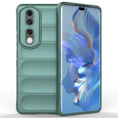 Funda de teléfono flexible de TPU para Honor 90 Pro, carcasa protectora de teléfono resistente a los arañazos - Verde