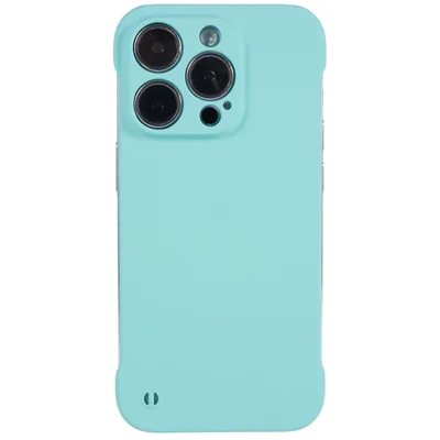 For iPhone 13 Pro Borderless Design Phone Case Rubberized Skin-Touch Hard PC Cover - Baby Blue