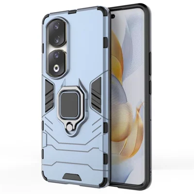 Funda para teléfono móvil For Honor 90 Pro con soporte, de TPU suave y PC duro - Azul