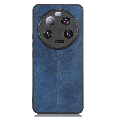 Für Xiaomi 13 Ultra Rindsleder-Textur Handyhülle PU-Leder beschichtetes TPU+PC Mobilgehäuse - Blau