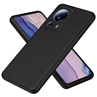 For Xiaomi 13 Lite / Civi 2 5G 2.2mm TPU Phone Case Fiber Lining Rubberized Anti-drop Phone Cover - Black