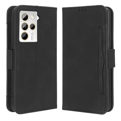 Per HTC U23 Pro 5G Copertura del Telefono Cellulare Slot Multipli per Schede in Pelle PU con Supporto Portafoglio - Nero