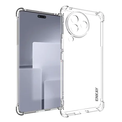ENKAY HAT PRINCE Para Xiaomi Civi 3 5G Capa de Telefone Anti-Deslizante TPU Reforçada Quinas Espessas Borda Transparente Capa de Smartphone