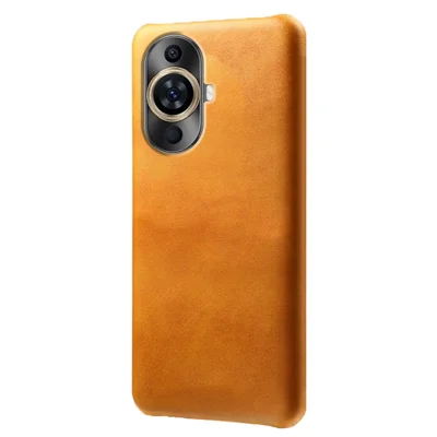 PU-Leder+PC-Handyhülle für Huawei nova 11 / nova 12s 4G / nova 12 Lite 4G, Anti-Staub-Kalbsleder-Optik-Schutzhülle - Orange