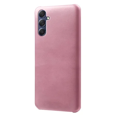 For Samsung Galaxy M54 5G / F54 5G Calf Texture Phone Case Shockproof PU Leather+PC Smartphone Cover - Rose Gold