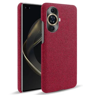 For Huawei nova 11 Pro / nova 11 Ultra Cloth+Hard PC Phone Case Anti-scratch Cell Phone Cover - Red
