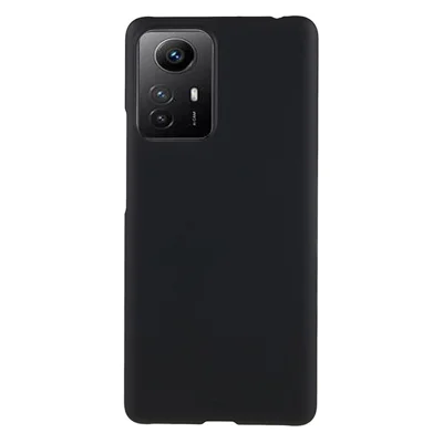For Xiaomi Redmi Note 12S 4G Rubberized Phone Case Fingerprint-free PC Phone Cover - Black