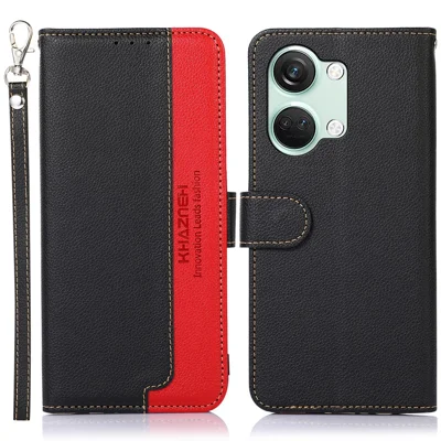 KHAZNEH For OnePlus Nord 3 5G / Ace 2V Phone Case PU Leather Litchi Texture RFID Blocking Stand Wallet Cover - Black