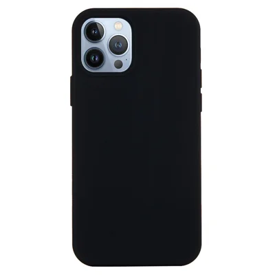 Для iPhone 15 Pro Liquid Silicone Phone Case Soft Lining Anti-scratch Back Cover - Черный