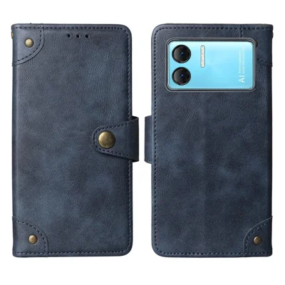 For Doogee X98 / X98 Pro PU Leather Wallet Case Full Protection Stand Phone Cover - Blue