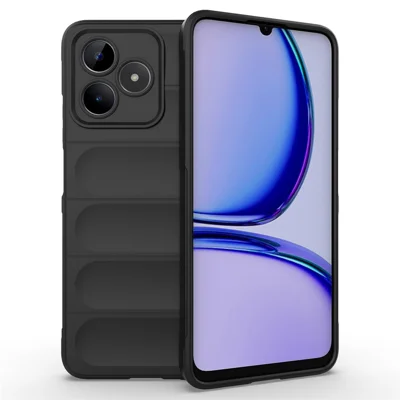 Coque de téléphone TPU pour Realme C53 (Global) / C53 (Inde) / C51, housse arrière robuste résistante aux chutes - Noir