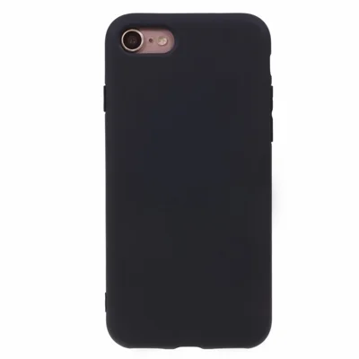 For iPhone 7 / 8 / SE (2020) / SE (2022) Candy Color Matte Phone Case Anti-scratch TPU Cover - Black