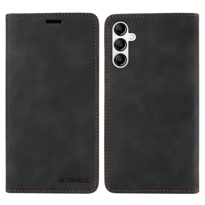 BETOPNICE 003 For Samsung Galaxy A14 4G / 5G Phone Stand Cover Shockproof Wallet RFID Blocking PU Leather Case - Black
