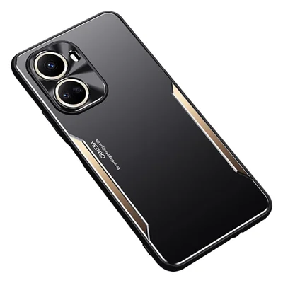 For Huawei nova 10 SE 4G Phone Case Anti-scratch Aluminium Alloy+TPU Smartphone Cover - Gold