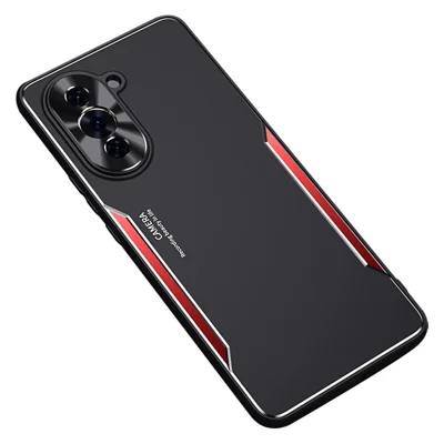 Für Huawei nova 10 Pro 4G Aluminium-Legierung+TPU Handyhülle Stoßfest - Rot