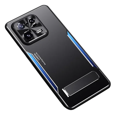 TPU+Aluminium Alloy Phone Case for Xiaomi 13 Pro 5G , Kickstand Anti-Scratch Phone Cover - Blue