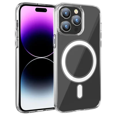 Per iPhone 15 Pro compatibile con MagSafe Custodia antiurto in TPU+PC Custodia telefonica trasparente