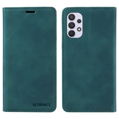 BETOPNICE 003 Telefoonhoesje voor Samsung Galaxy A32 4G (EU-versie) RFID-blokkering Portemonnee Leren Standhoes - Groen