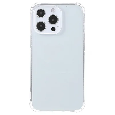 Transparent TPU-case til iPhone 15 Pro Max med beskyttelse i alle hjørner mod fald