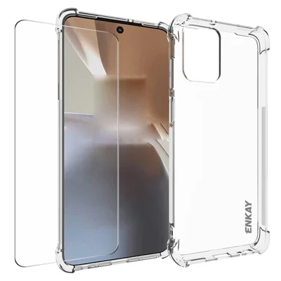 ENKAY HAT PRINCE For Motorola Moto G Power 5G Anti-drop Phone TPU Case with High Aluminium-silicon Glass Screen Film