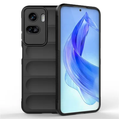 TPU Phone Case for Honor 90 Lite 5G Rugged Drop-proof Slim Phone Cover - Black