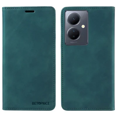 BETOPNICE 003 For vivo Y78 5G / Y78+ 5G RFID Blocking Flip Stand Cover Wallet PU Leather Shell Phone Case - Green