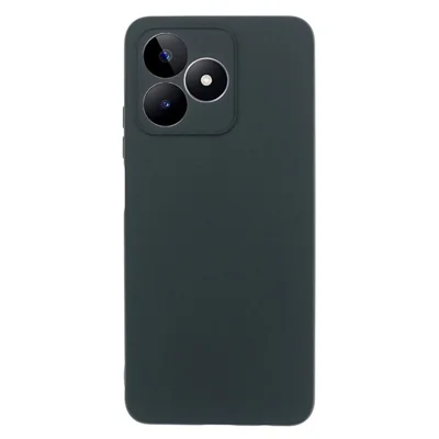 TPU-hoes met precieze uitsnijdingen voor Realme C53 (wereldwijd) / C53 (India) / C51, matte telefoonhoes - Zwart