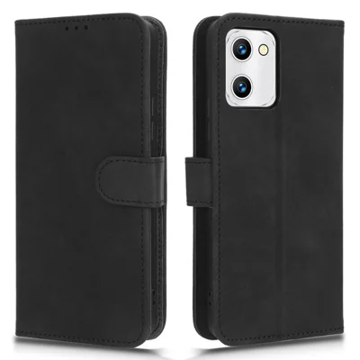 For Umidigi G1 / G1 Max / G2 Wallet Drop Protection Cell Phone Cover PU Leather Skin-touch Stand Phone Case - Black
