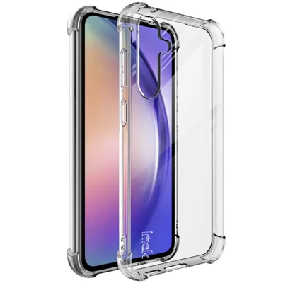 IMAK For Samsung Galaxy S23 FE Phone Shell Four Corner Clear Phone Cover Soft TPU Back Case - Transparent