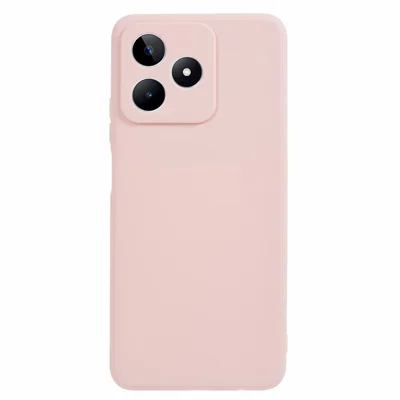 Precise Cutout Phone Case for Realme C53 (Global) / C53 (India) / C51 / Narzo N53 4G , Straight Edge Soft TPU Protective Cover - Pink