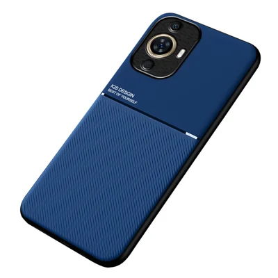 For Huawei nova 11 / nova 12s 4G / nova 12 Lite 4G PU Leather+TPU Case Phone Cover with Built-in Magnetic Holder Metal Sheet - Blue