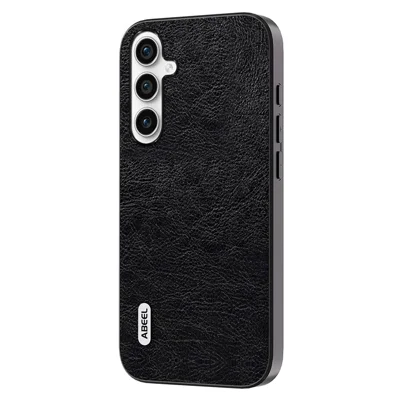 ABEEL For Samsung Galaxy A14 5G / 4G Phone Case Retro Litchi Texture PU Leather Coated TPU+PC Cover - Black