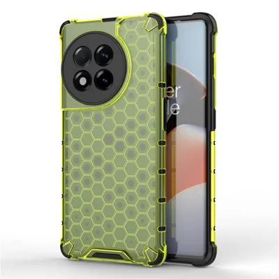 For OnePlus Ace 2 5G / 11R 5G Honeycomb Texture Back Cover Anti-drop TPU+PC Phone Case - Green